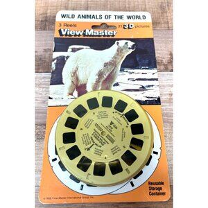 View-Master Wild Animals Of The World 21 3D Pictures 3 Reels Collectible Set Ori